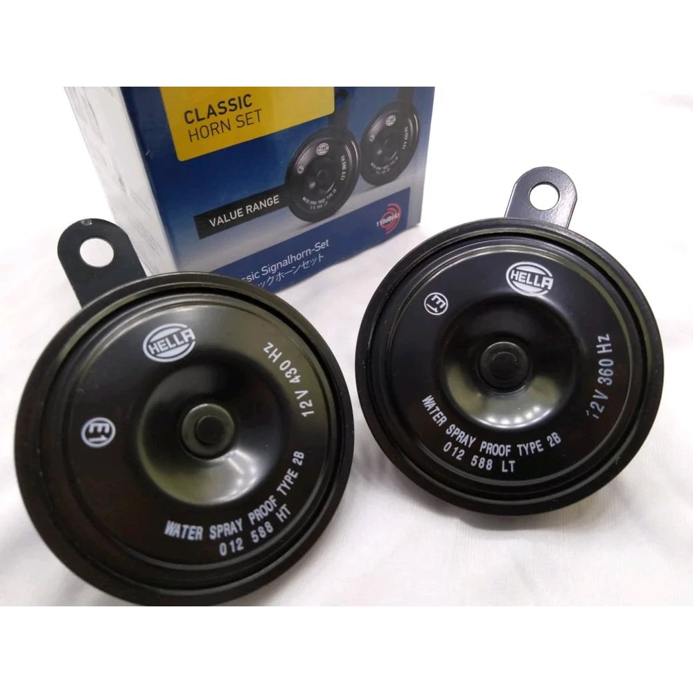 Klakson Mobil Motor Hella Classic Horn Set Universal Suara Asli Innova Pengganti Hella Compact Disc