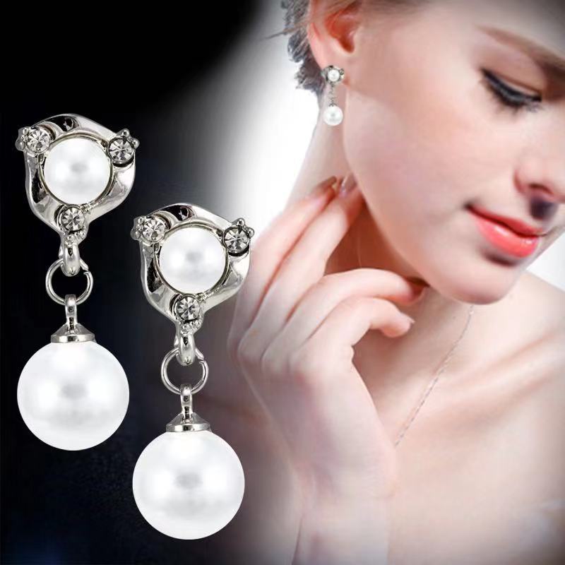 (Hello Girl)E30 Anting Mutiara Fashion Wanita Stud Earrings Import