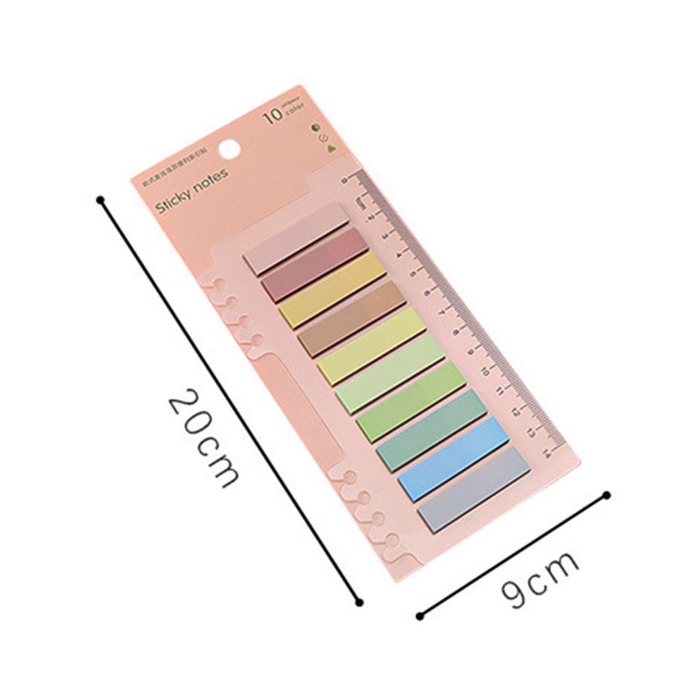 [Elegan] Colorful Sticky Notes Morandi Color N Times Marker Kertas Kantor Perlengkapan Sekolah Bookmark Notepad Label Note