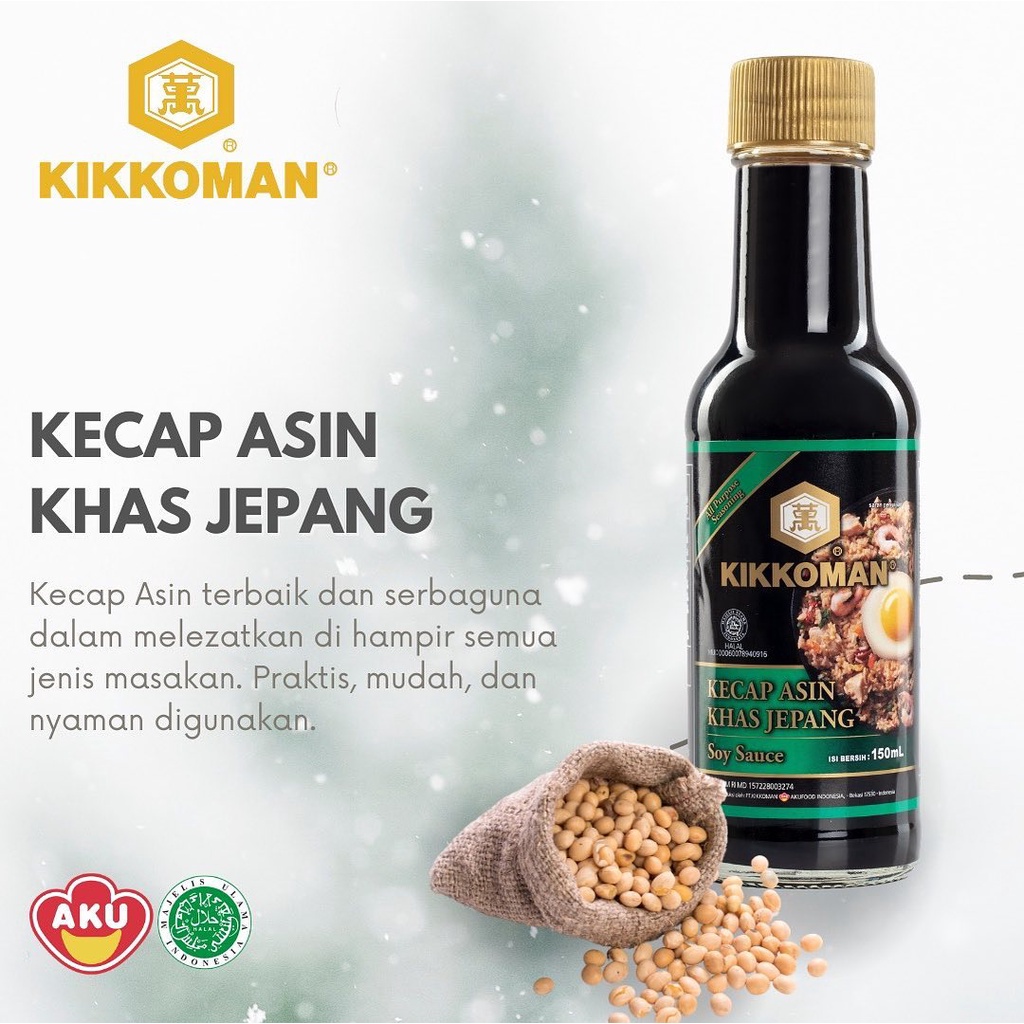 

Kikkoman Soy Sauce 150ml - Kikkoman Kecap Asin Jepang Halal - Kikkoman SHoyu 150ml