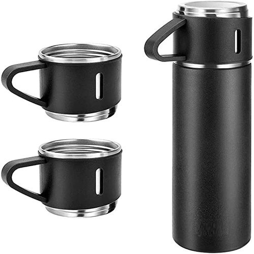 TERMOS VACUUM FLASK SET GIFT HAMPERS TUMBLER Termos Sultan Botol Minum Termos 500ml Vacuum Cup Stainless + 3 Cangkir