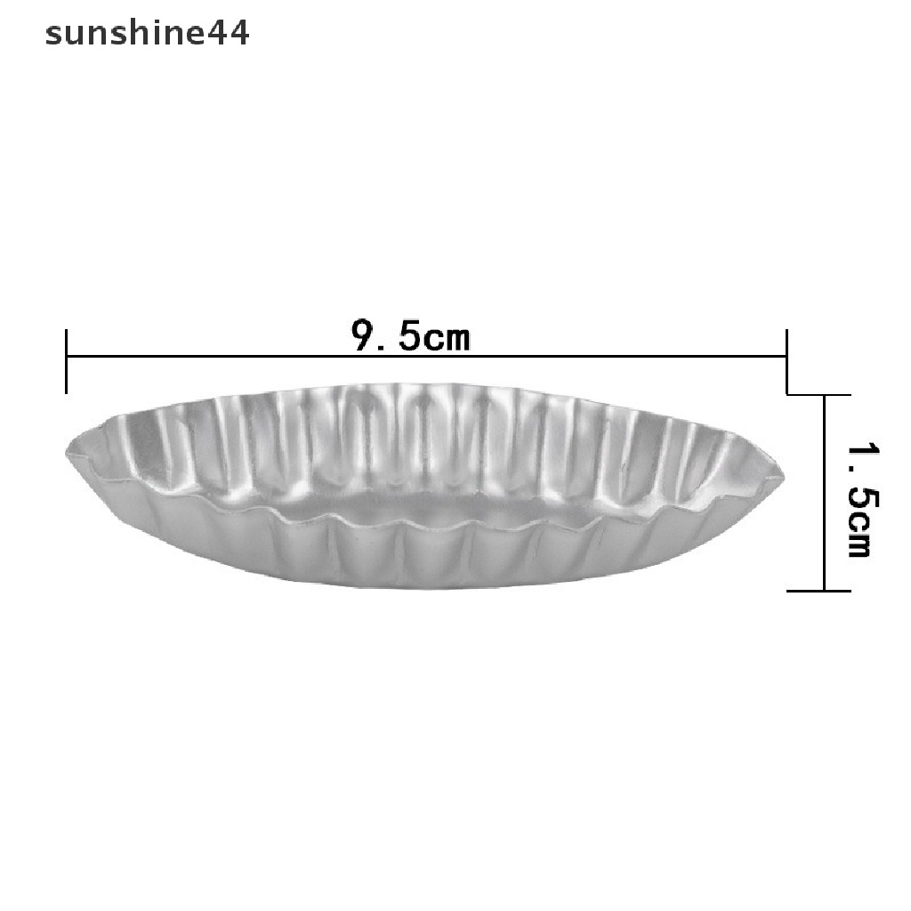 Sunshine Cetakan Egg Tart DIY Bentuk Perahu Bahan Aluminum