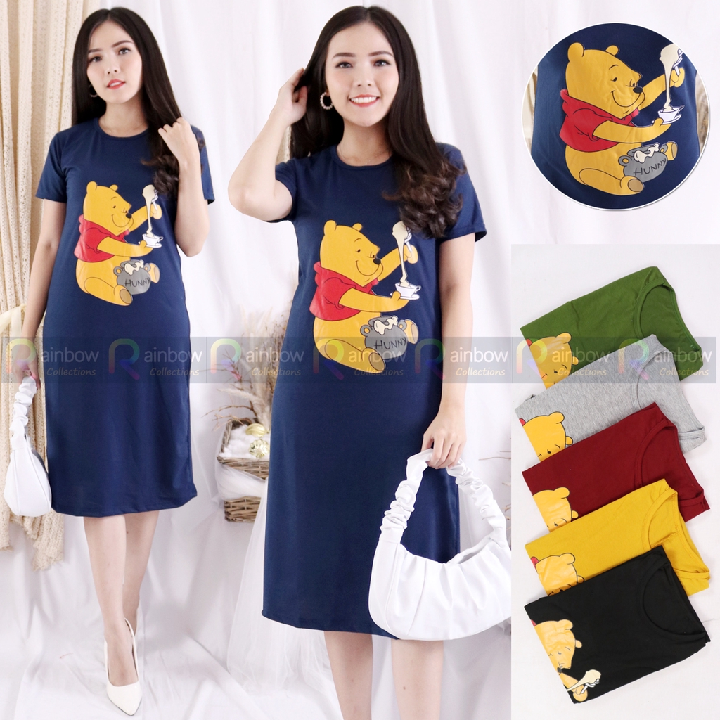 DRESS / LONG DRESS MAVY MAXI POLOS SPANDEX SOFT SABLON BEAR