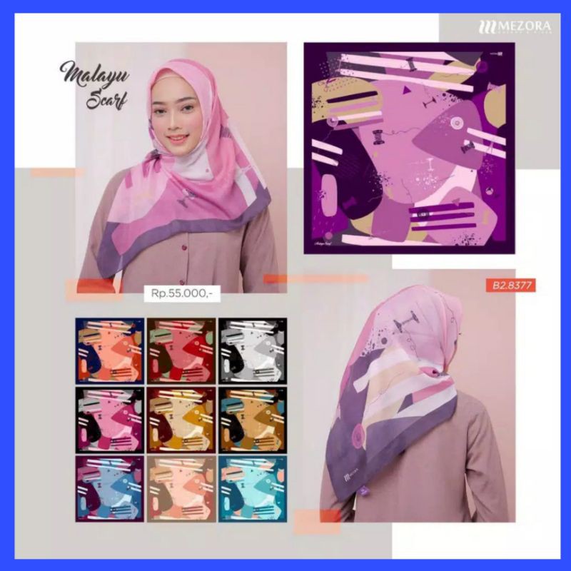 Segiempat Motif/ Kerudung Segiempat Motif  MALAYU SCARF BY MEZORA