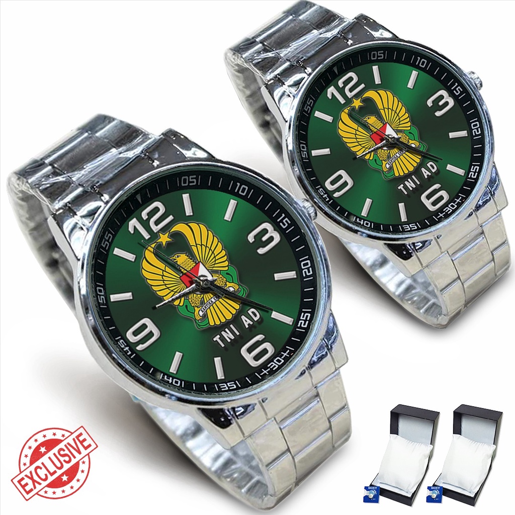 Jam Tangan Rantai Couple TNI AD (Keren)