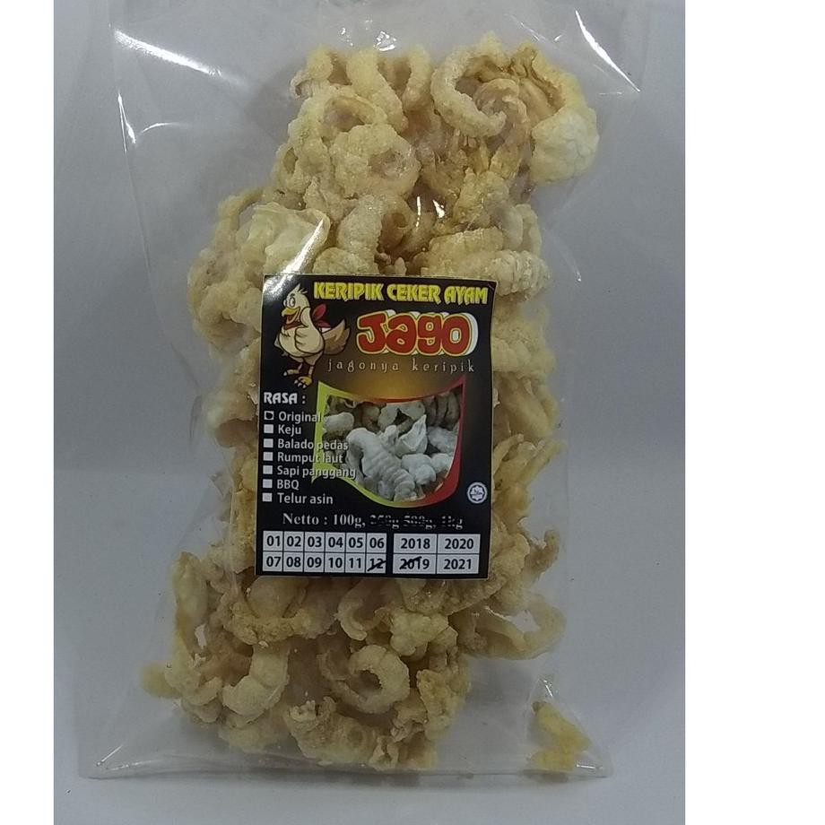 

♧TERMURAH✮Keripik ceker ayam tanpa tepung 100 gr snack keto kripik kerupuk ketogenic
