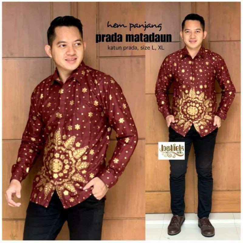 kemeja batik panjang prada // kemeja batik millenial