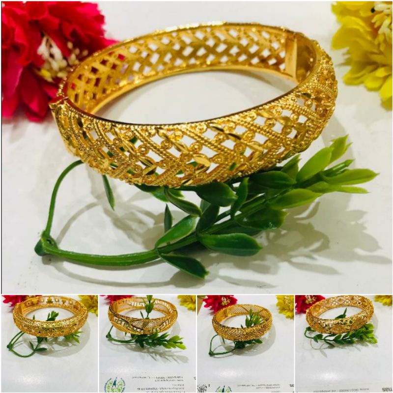 Fourfashion Gelang Bangkok Terlaris Dewasa Murah Perhiasan Set Lapis Emas Awet - YT149