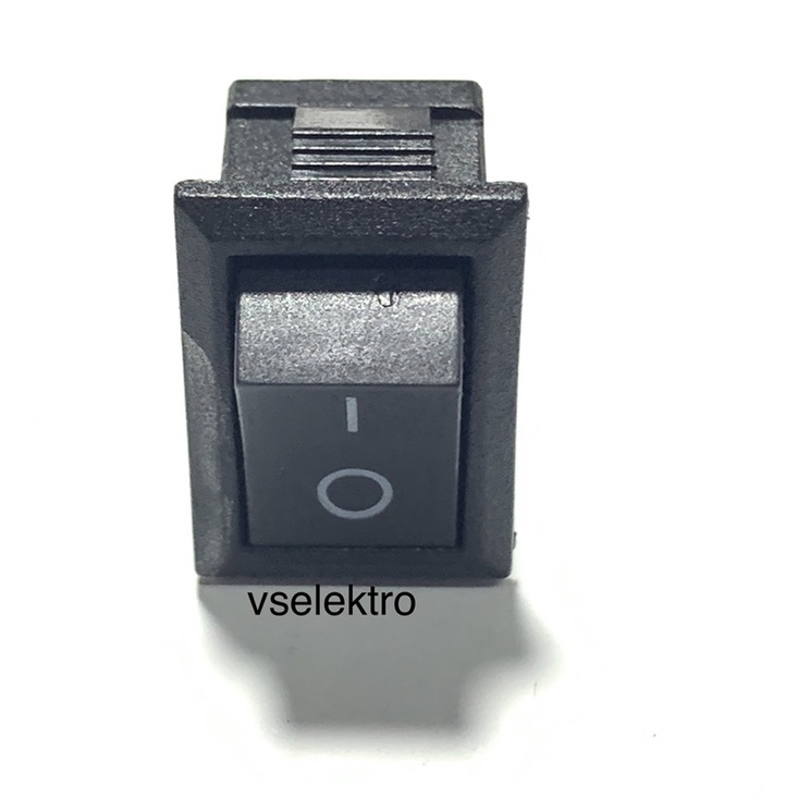 SAKLAR KECIL TANPA LAMPU/SAKLAR POWER ON OFF TANPA LAMPU KECIL/SWITCH SAKLAR HITAM ON OF 2 KAKI 2PIN