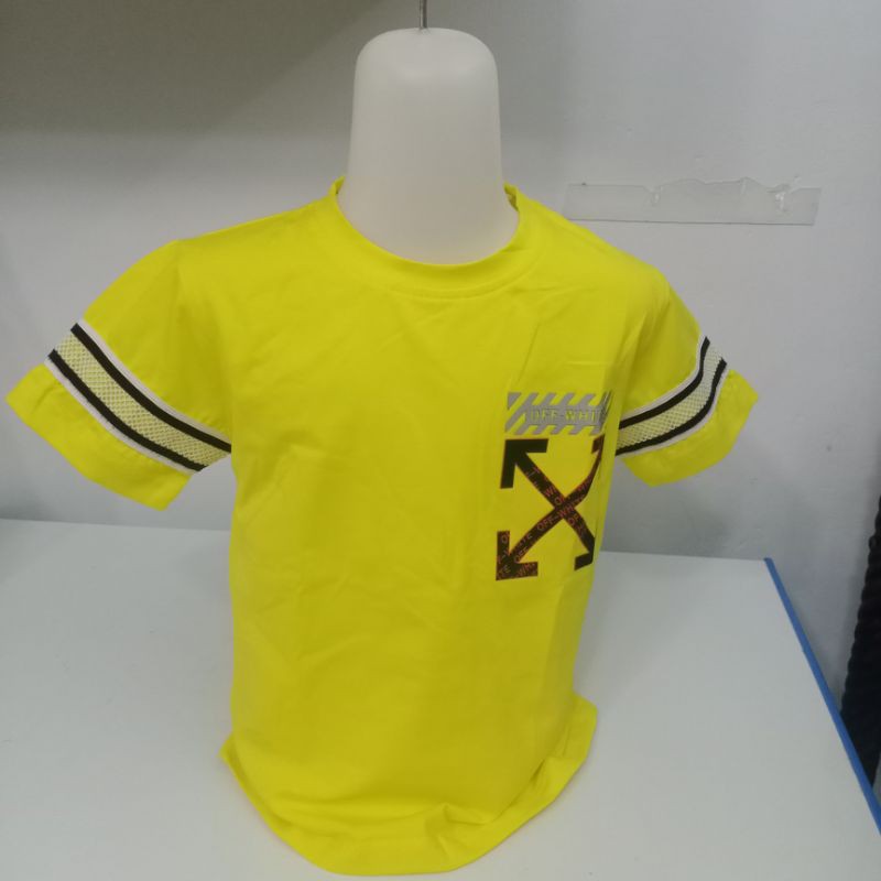 Kaos kuning off white anak