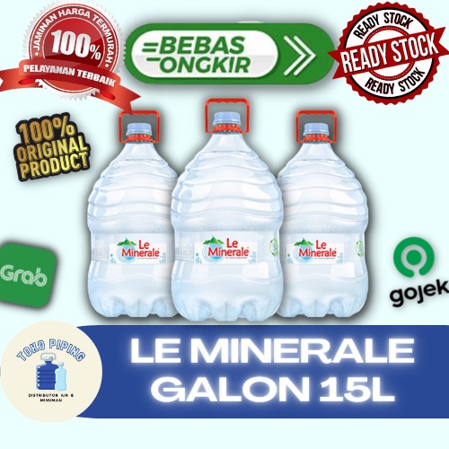 

Le Minerale Galon 15 Liter (Galon + Isi Air Mineral 15L)