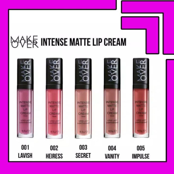 Lipstik Make Over Intense Matte Lip Cream Original - 01 Lavish