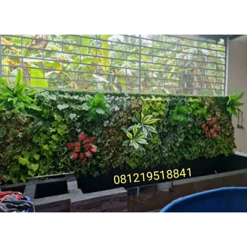 Jual Taman Vertikal Sintetis Dekorasi Vertical Garden Artificial