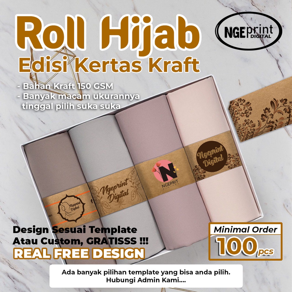 

[KRAFT PAPER] ROLL HIJAB / ROLLER HIJAB / LABEL HIJAB