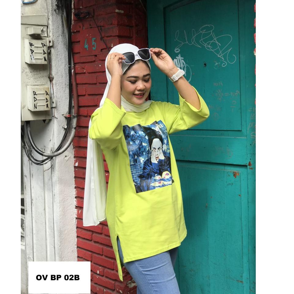 "SD. 319589" Kaos Oversize Wanita Hijab Aldira/ Kaos Oversize / Baju Wanita / Baju Oversize / Pakaia