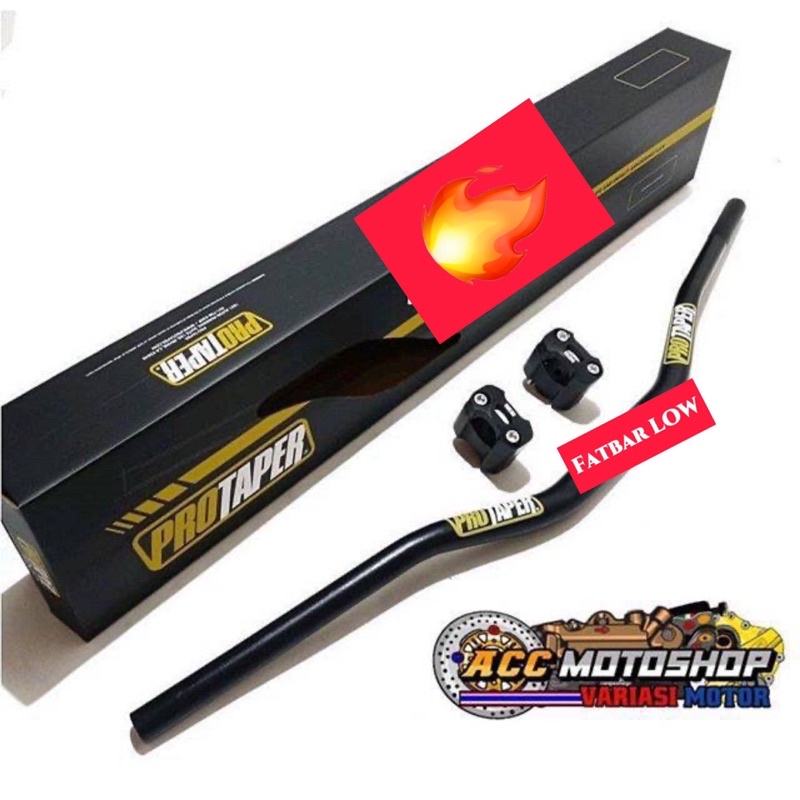 Stang Fatbar Protaper EVO type Low Hitam Black + Reser Stang