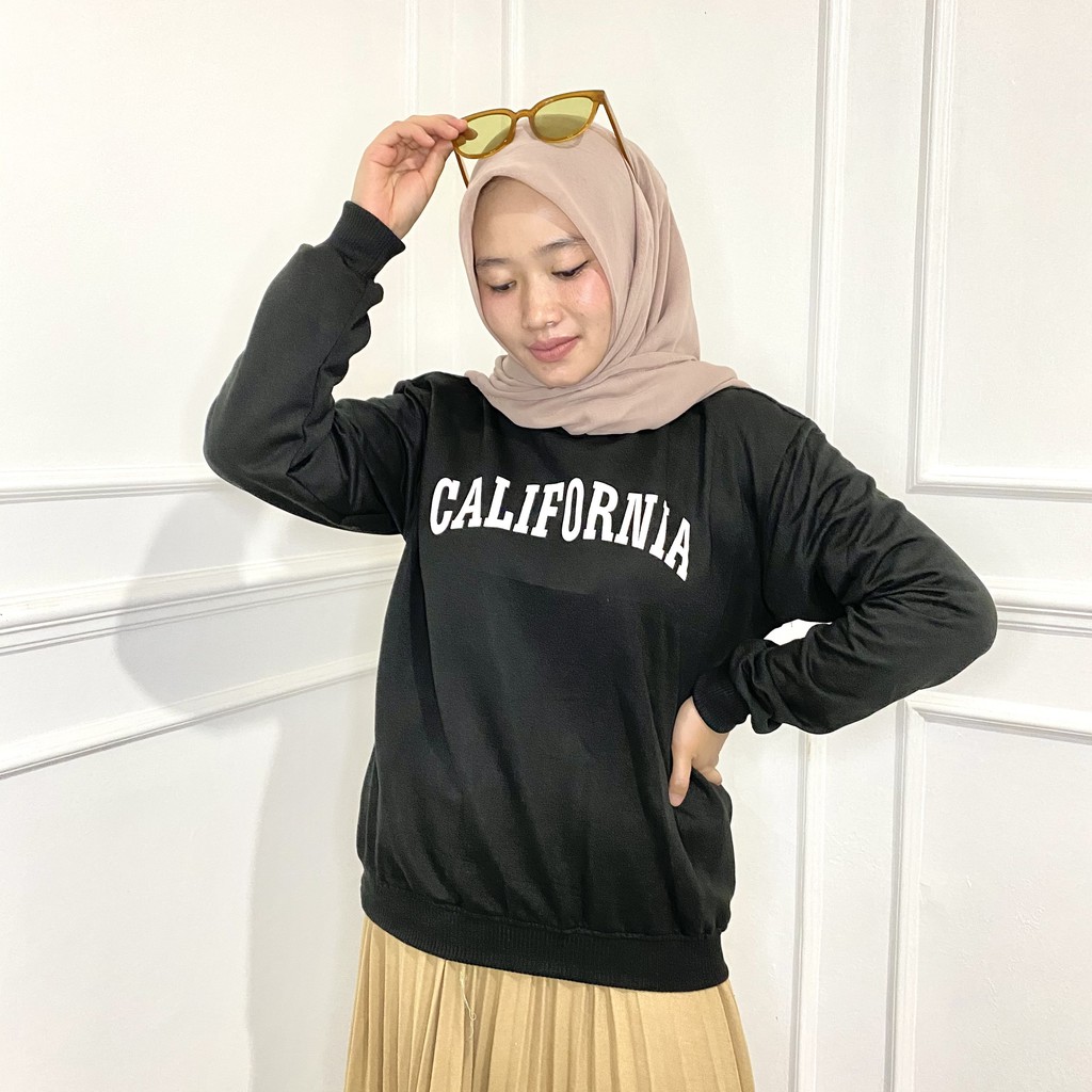 BASIC CALIFORNIA SWEATER  II SWEATER  CRAWNECK PRIA DAN WANITA II 11 WARNA