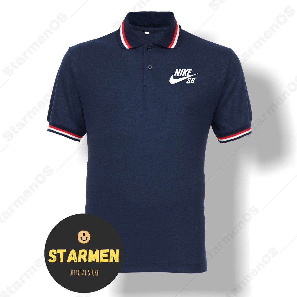 Kaos Polo Shirt Pria Kerah Logo NK SB