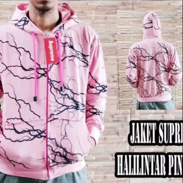 jaket supreme pink