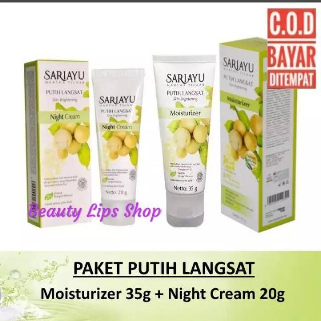 Paket Sariayu Krim Siang Malam / Foam + Moisturizer / Moisturizer + Peel of mask Original 100%