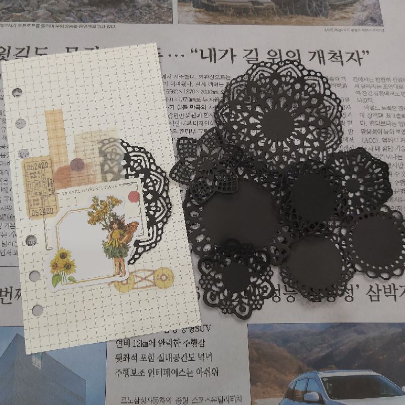 

10 Pcs Diecut Hitam Untuk Journal Jurnaling Bujo