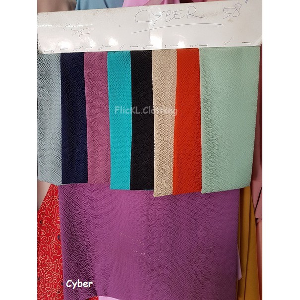 Bahan Kain Cyber Gamis Syari Dress Jilbab Kerudung Cadar Gaun