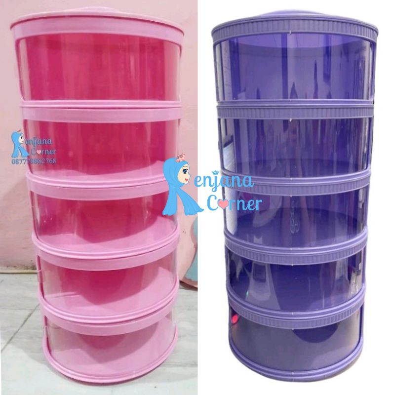 food storage 4 susun dan 5 susun / wadah makanan / tudung saji susun pink putih ungu / rak modern