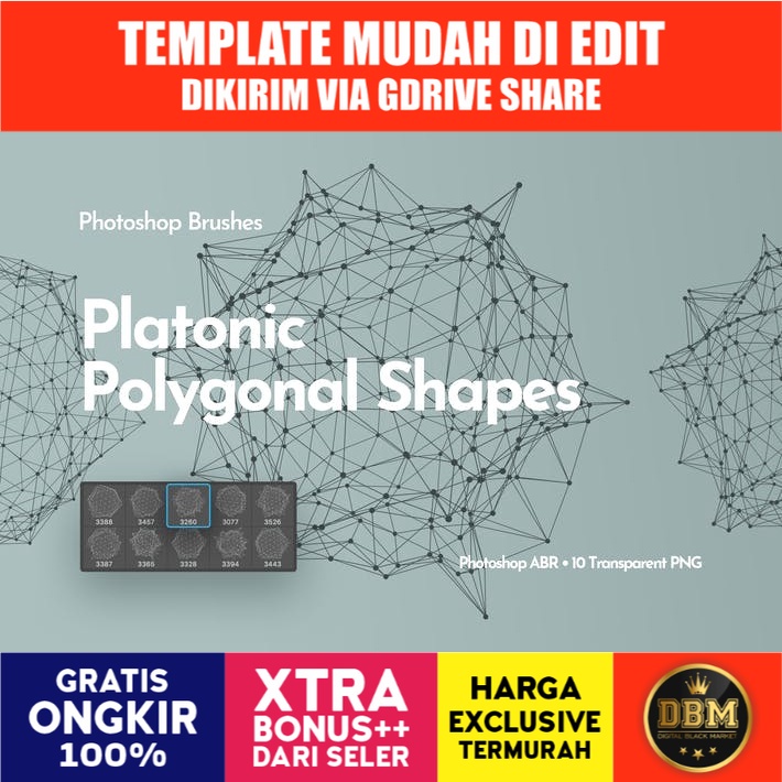 Platonic Polygonal Shapes - Photoshop Brushes