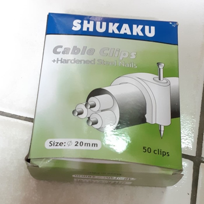 Klem Kabel 20mm Shukaku / Listrik / Paku Beton Klip
