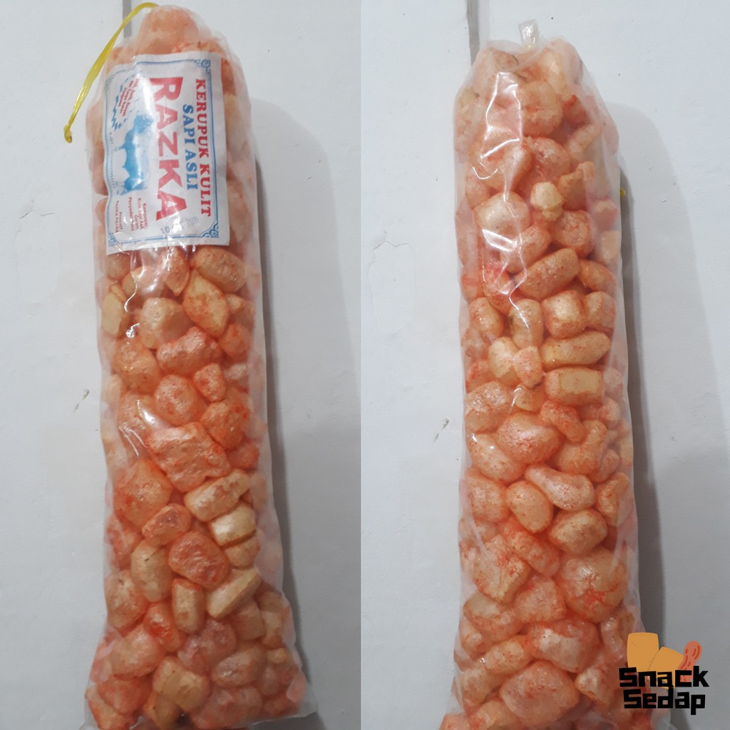 

Kerupuk Kulit Sapi Asli Pedas RAZKA 250gr