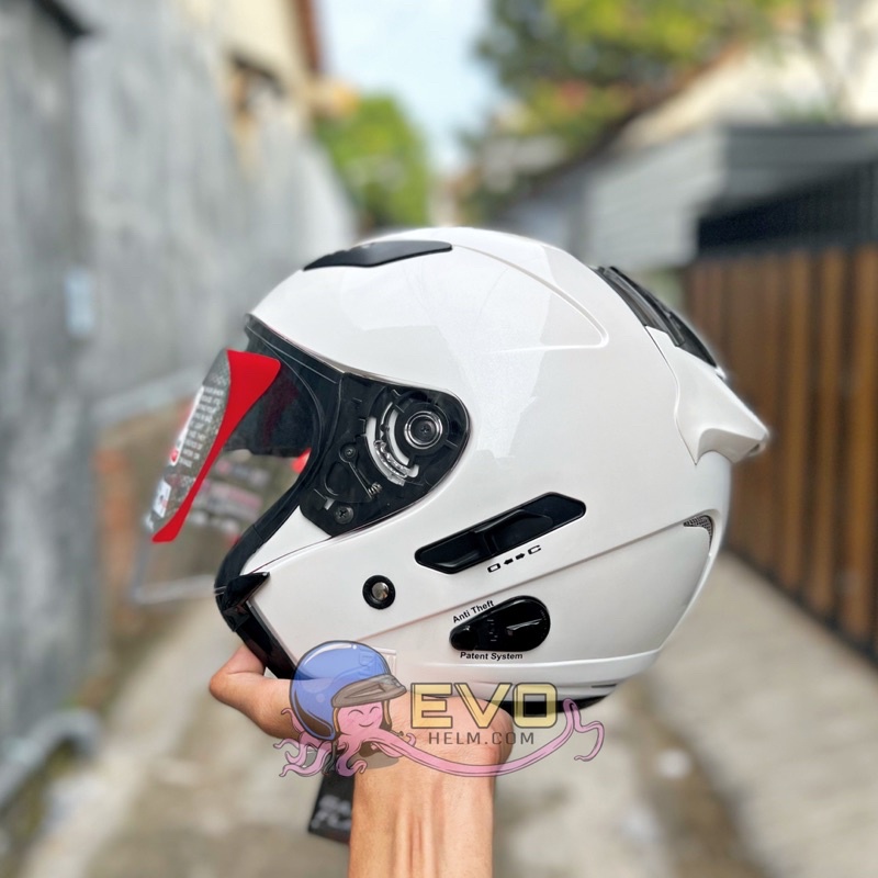 KYT GALAXY_SOLID WHITE (DOUBEL VISOR)