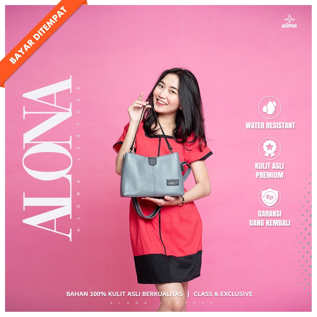 Tas Kulit Selempang Wanita Tas Slempang Sling Bag 100% Kulit Asli Cewek Terbaru Premium Branded Ori