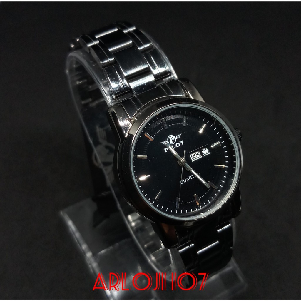 JAM TANGAN WANITA PILOT RANTAI BLACK
