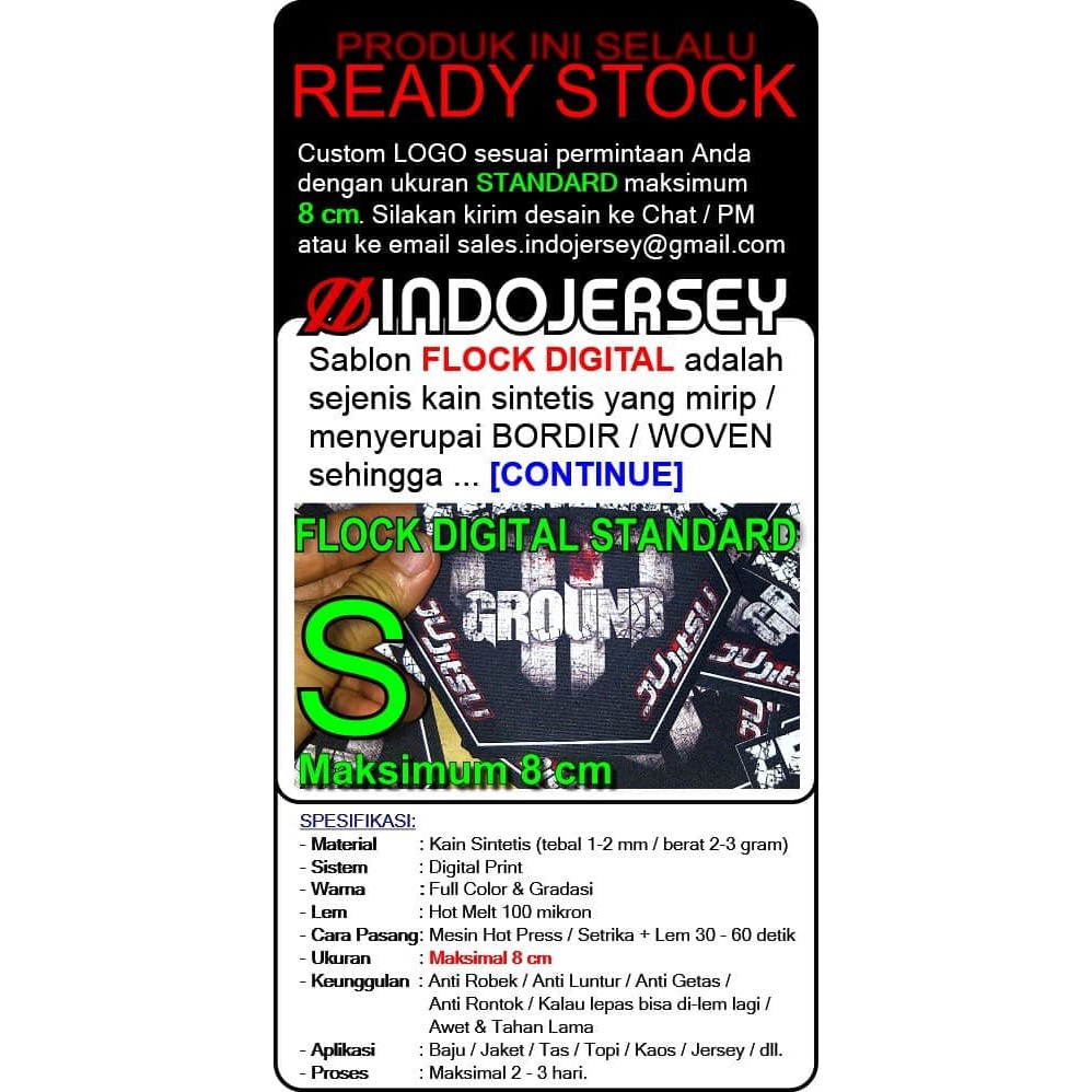 Stiker Baju CUSTOM LOGO FLOCK Shopee Indonesia Stiker Baju CUSTOM LOGO FLOCK Shopee Indonesia