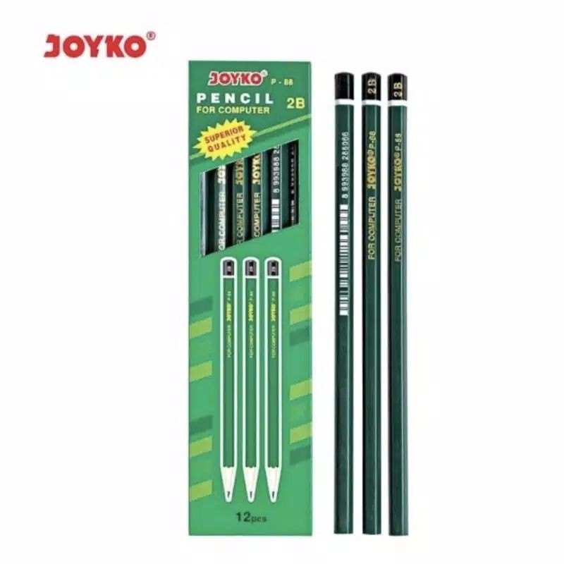 (ISI 12PCS) PENSIL KOMPUTER 2B JOYKO 1PAK