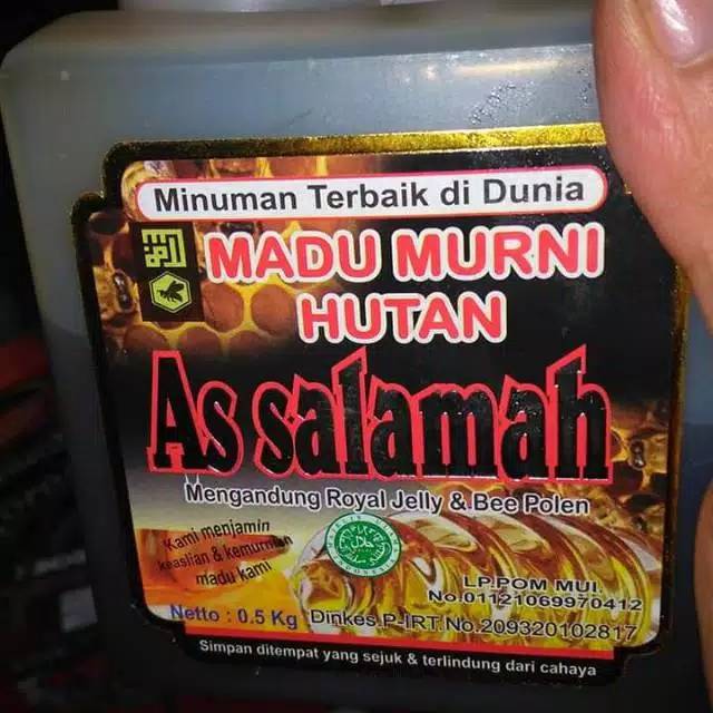 

madu murni madu hutan riau as salamah 500grm original bergaransi