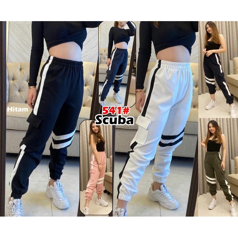 541# celana jogger fashion scuba / celana sport wanita fashion / celana panjang scuba