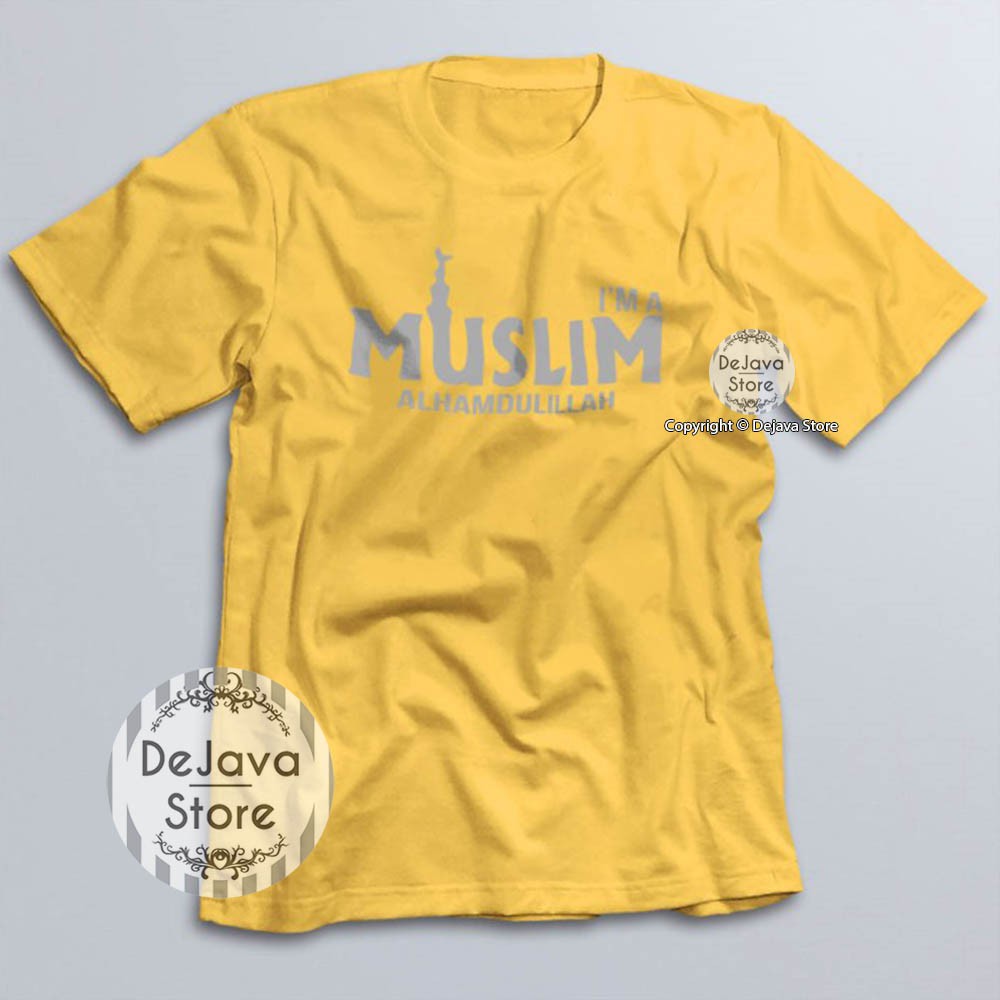 Kaos Dakwah Islami IAM MUSLIM ALHAMDULILLAH Baju Santri Religi Tshirt Distro Muslim | 1069-7