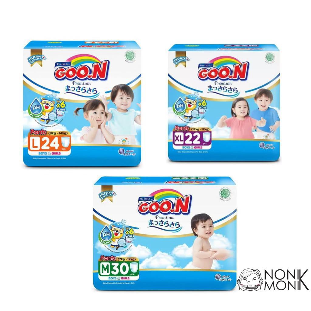 NonikMonik GOON GOO.N MASSARA SARA PREMIUM PANTS DIAPER M30 M 30 L24 L 24 XL 22 XL22 POPOK CELANA BA