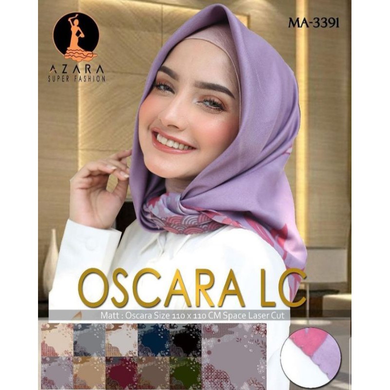 jilbab segiempat motif azara lasercut