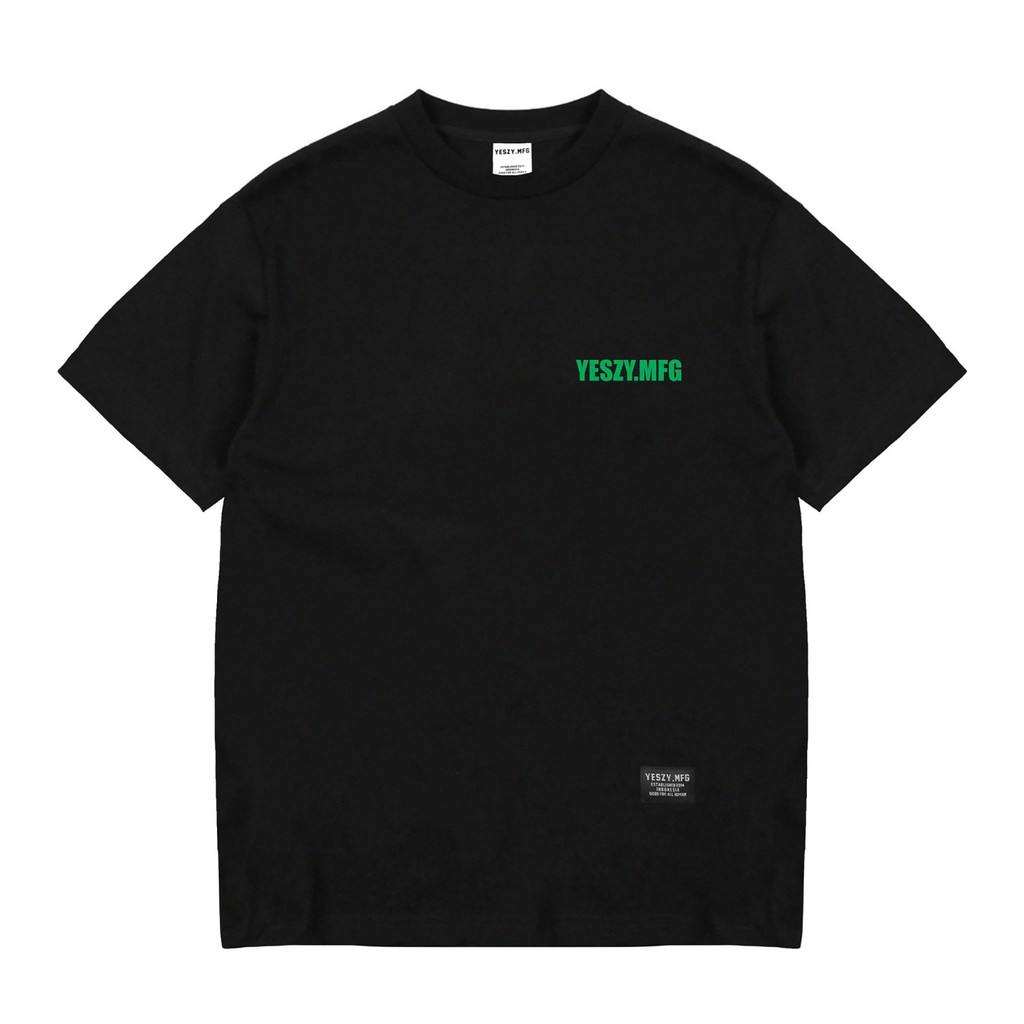 YESZY.MFG Tshirt Black Impact Small Green