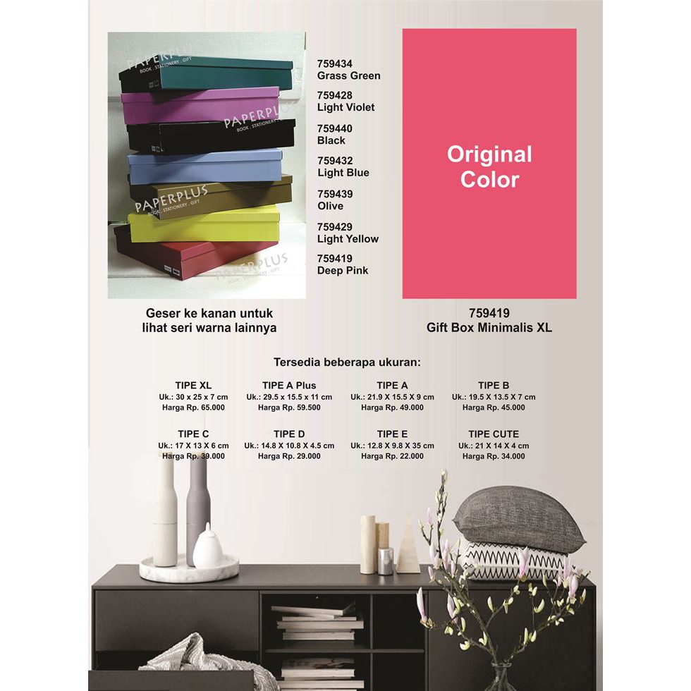 

Kotak kado/Kotak Hadiah/Gift Box Minimalis XL_Spectra Deep Pink