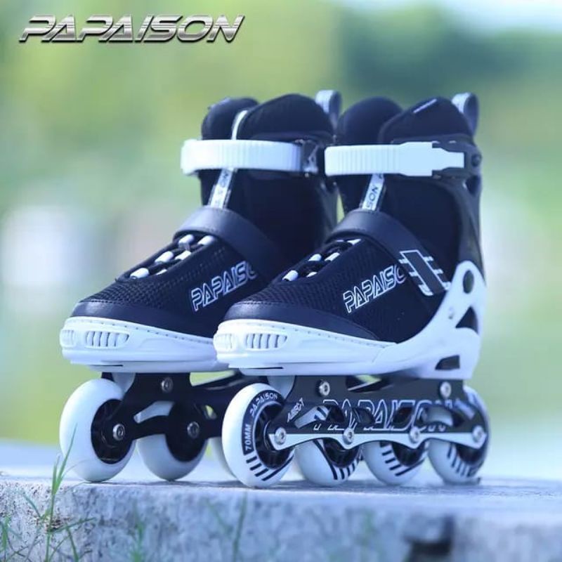 SEPATU RODA Anak &amp; Dewasa, inline skates Ungu &amp; Hitam.