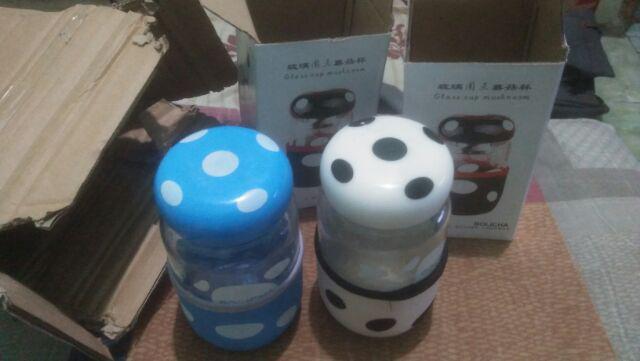 Botol Minum Kaca / Botol Jamur / Botol Tumblr / My Bottle Mushroom