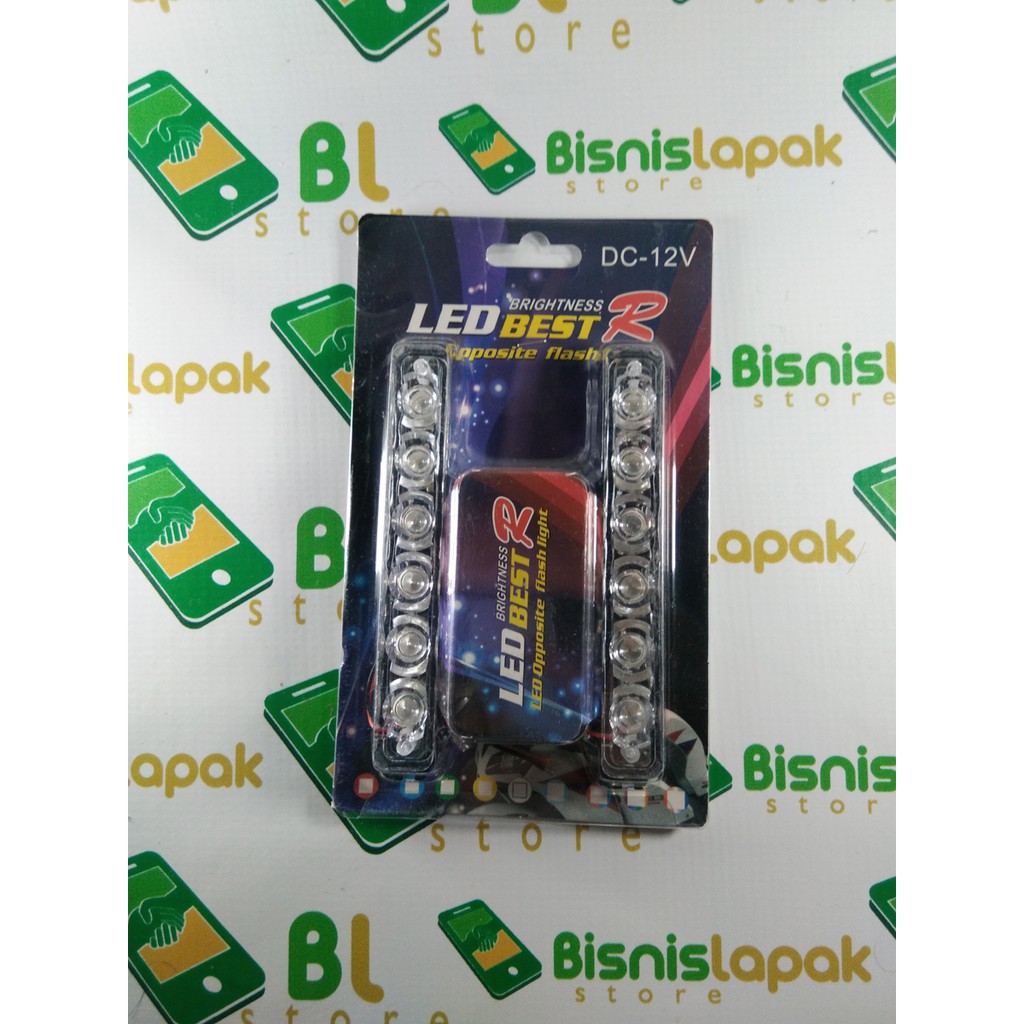  Lampu  Strobo 6 LED 188 Blitz Flash Light Variasi  Patwal 