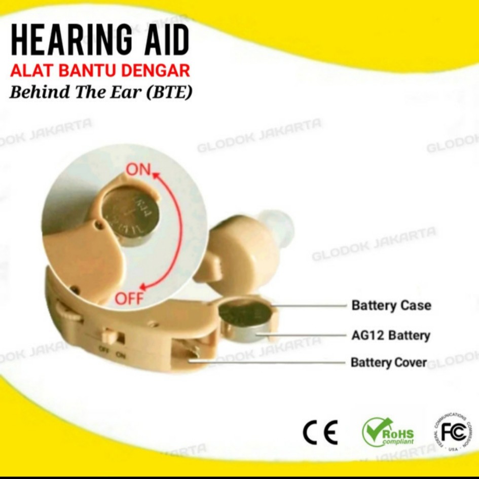 Alat Bantu Dengar Hearing Aid Cyber Sonic Tipe BTE (Behind The Ear)