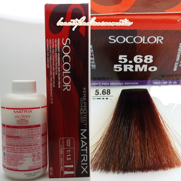 "MATRIX SOCOLOR 5.68 LIGHT RED MOCHA BROWN 90ML LEVEL-5"