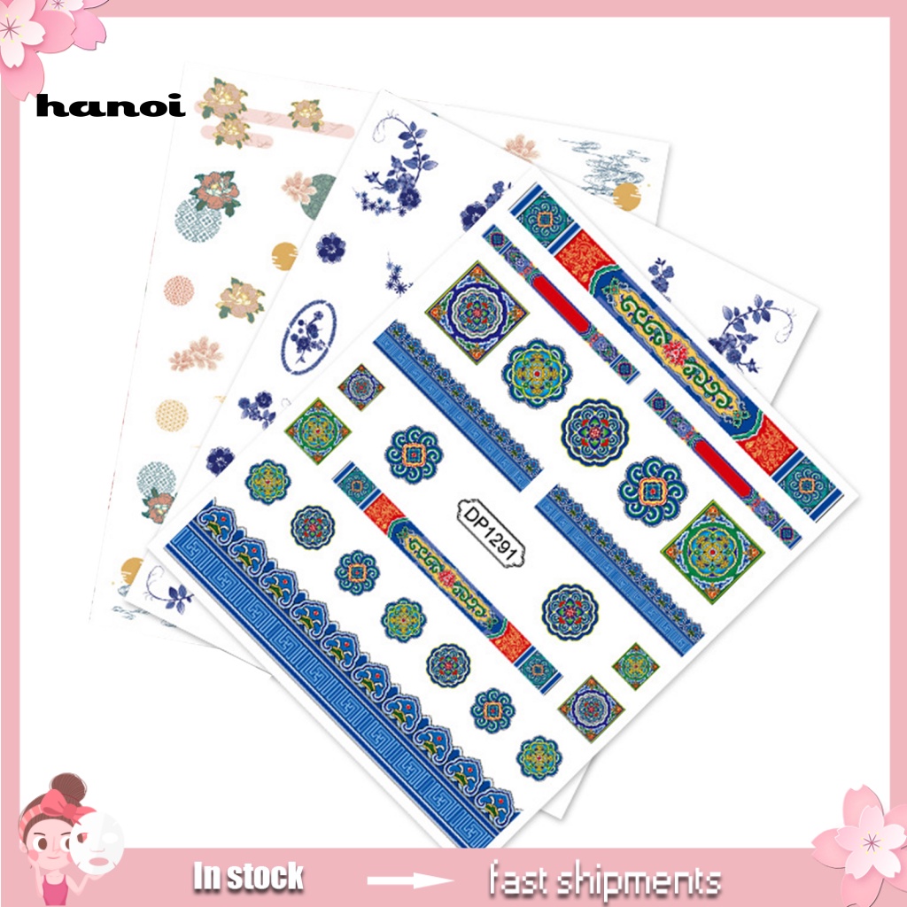 Han_ Stiker Kuku Lebar Tahan Jatuh Untuk Nail Art / Manicure