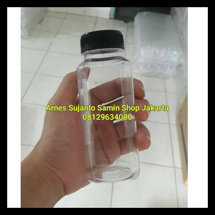 Diskon Botol Plastik Kale Kotak 250 Ml (Tutup Hitam) Keren