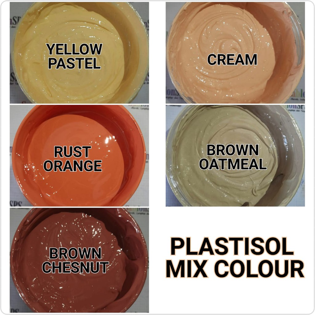 TINTA PLASTISOL LENGKAP MIX COLOUR 500GR